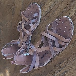 Carter's big girl's size 2 brown gladiator sandals